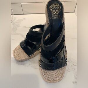 Vince Camuto, NWT, Beautiful Black leather espadrilles